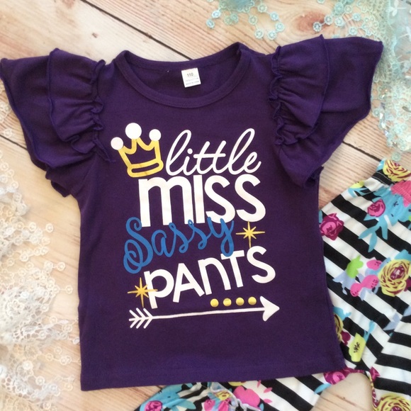 Other - Boutique Girls SASSY PANTS Top